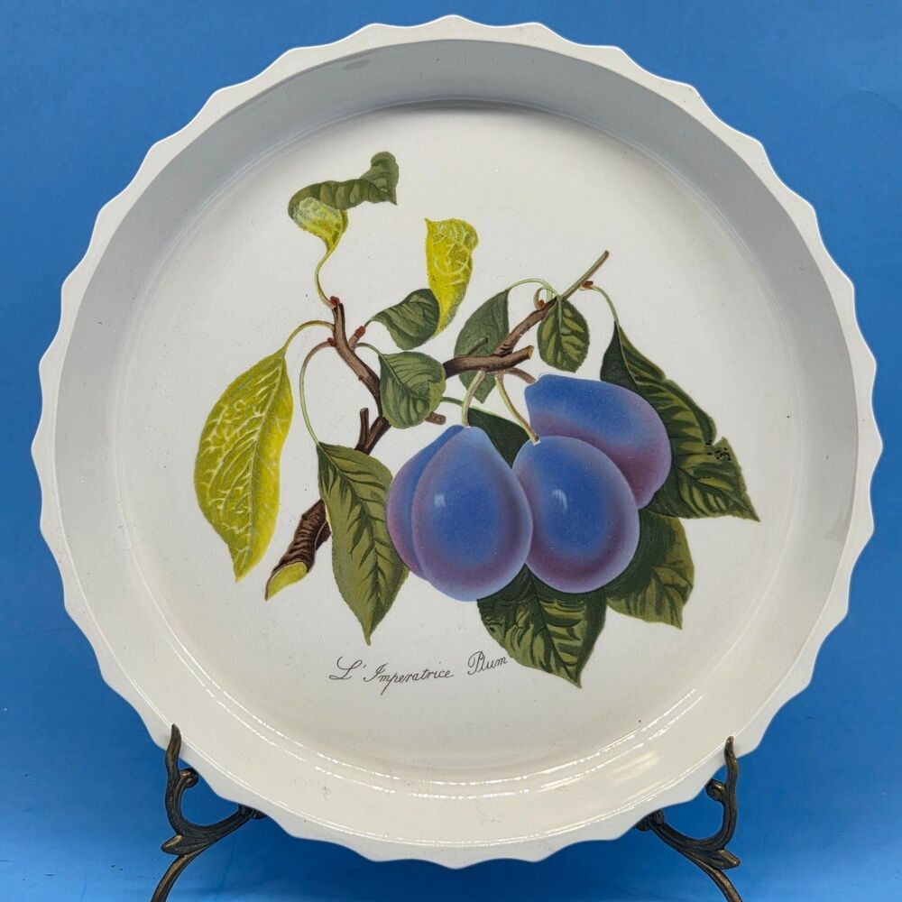Portmeirion Pomona 11" Quiche L'Imperatice Plum Flan Tart Dish Discontinued